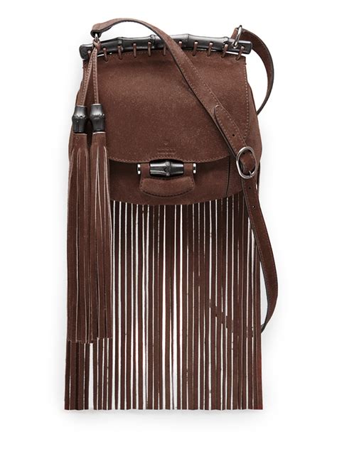 gucci fringe bag 2014|gucci leather shoulder bag.